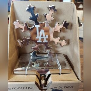 Los Angeles Dodgers Christmas Snowflake Stocking Holder The Memory Company 5.5"